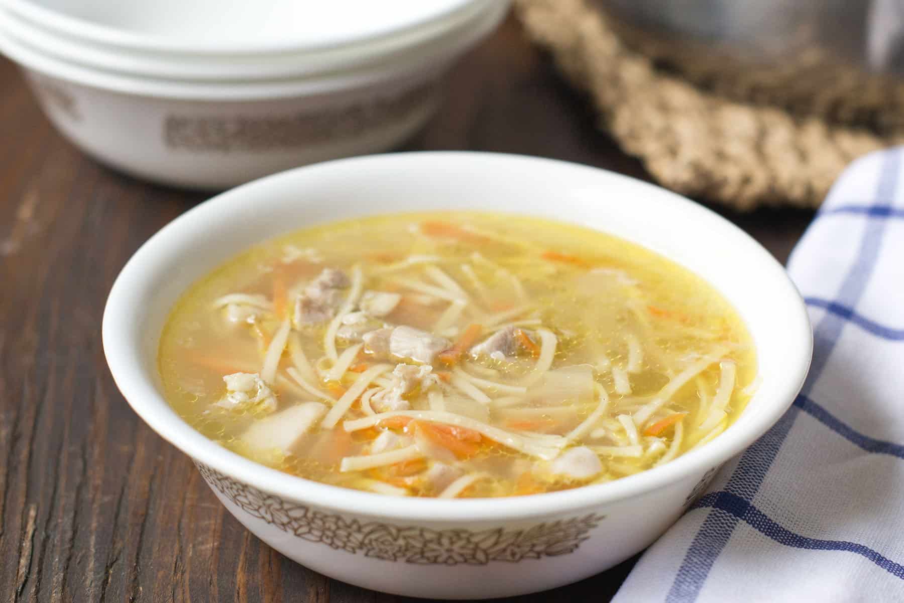 Homemade Chicken Noodle Soup for Two: Avoid Mushy Noodles!